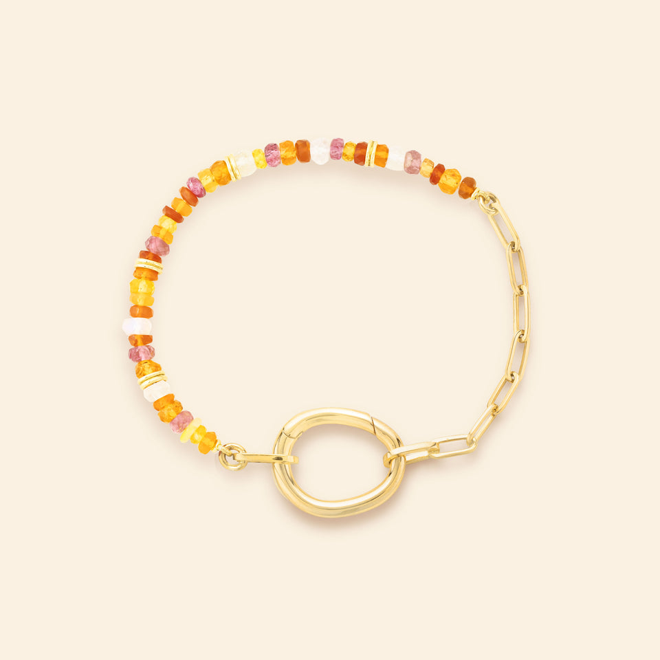 Lien Pierres Orange Bracelet